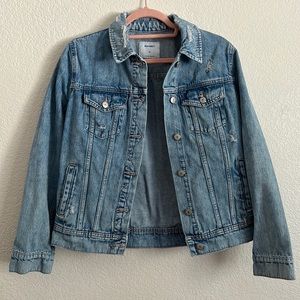 Old Navy distressed jean jacket
